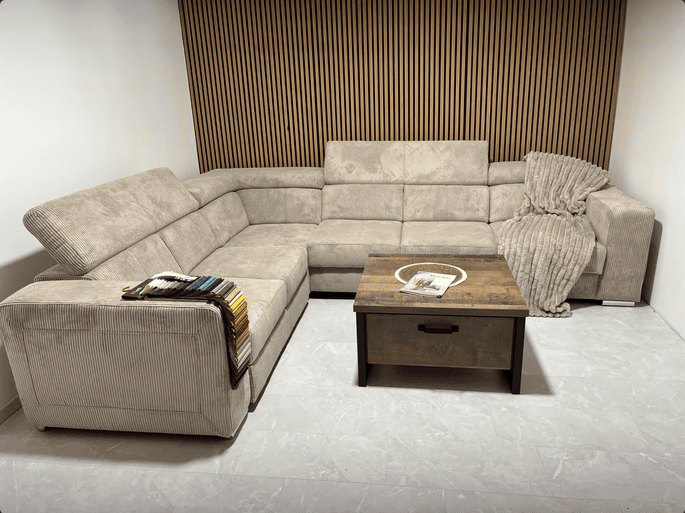 GALAXY Sofa aus Cordstoff – für Nickerchen, Ordnung und Stil in einem Zug